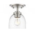 Z-Lite Ashton 1 Light Flush Mount in Brushed Nickel Finish Model: 460F1-BN
