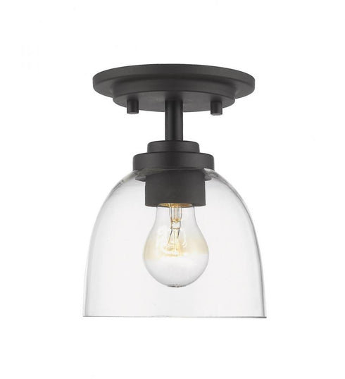 Z-Lite Ashton 1 Light Flush Mount in Brushed Nickel Finish Model: 460F1-BN