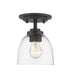 Z-Lite Ashton 1 Light Flush Mount in Brushed Nickel Finish Model: 460F1-BN