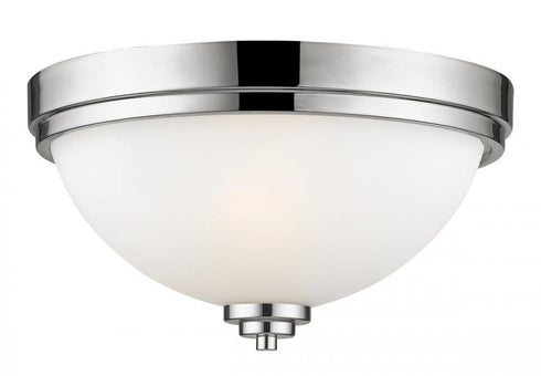 Z-Lite Ashton 2 Light Flush Mount in Brushed Nickel Finish Model: 443F2-BN