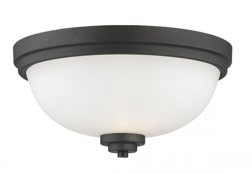 Z-Lite Ashton 2 Light Flush Mount in Brushed Nickel Finish Model: 443F2-BN