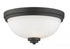 Z-Lite Ashton 2 Light Flush Mount in Brushed Nickel Finish Model: 443F2-BN