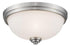 Z-Lite Ashton 3 Light Flush Mount in Brushed Nickel Finish Model: 443F3-BN