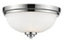 Z-Lite Ashton 3 Light Flush Mount in Brushed Nickel Finish Model: 443F3-BN