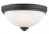 Z-Lite Ashton 3 Light Flush Mount in Brushed Nickel Finish Model: 443F3-BN