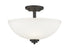 Z-Lite Ashton 3 Light Semi Flush Mount in Brushed Nickel Finish Model: 443SF-BN
