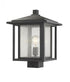 Z-Lite Aspen 1 Light Outdoor Post Mount Fixture in Black Finish Model: 554PHBS-BK