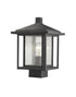 Z-Lite Aspen 1 Light Outdoor Post Mount Fixture in Black Finish Model: 554PHMS-BK
