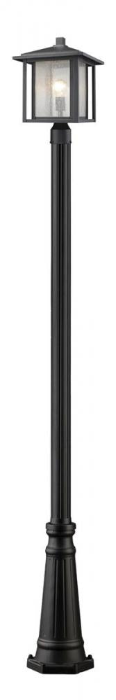 Z-Lite Aspen 1 Light Outdoor Post Mounted Fixture in Black Finish Model: 554PHB-519P-BK