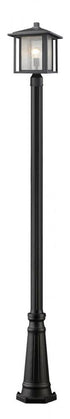 Z-Lite Aspen 1 Light Outdoor Post Mounted Fixture in Black Finish Model: 554PHB-519P-BK