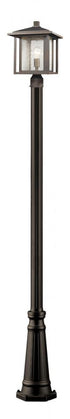 Z-Lite Aspen 1 Light Outdoor Post Mounted Fixture in Black Finish Model: 554PHB-519P-BK
