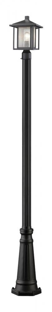 Z-Lite Aspen 1 Light Outdoor Post Mounted Fixture in Black Finish Model: 554PHM-519P-BK