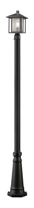 Z-Lite Aspen 1 Light Outdoor Post Mounted Fixture in Black Finish Model: 554PHM-519P-BK