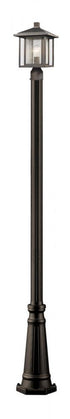 Z-Lite Aspen 1 Light Outdoor Post Mounted Fixture in Black Finish Model: 554PHM-519P-BK