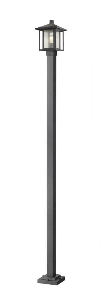 Z-Lite Aspen 1 Light Outdoor Post Mounted Fixture in Black Finish Model: 554PHMS-536P-BK