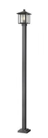 Z-Lite Aspen 1 Light Outdoor Post Mounted Fixture in Black Finish Model: 554PHMS-536P-BK