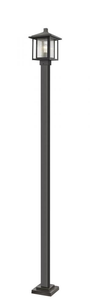 Z-Lite Aspen 1 Light Outdoor Post Mounted Fixture in Black Finish Model: 554PHMS-536P-BK