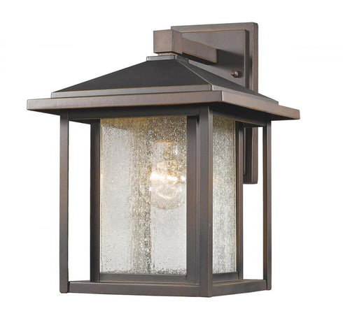 Z-Lite Aspen 1 Light Outdoor Wall Light in Black Finish Model: 554M-BK