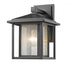 Z-Lite Aspen 1 Light Outdoor Wall Light in Black Finish Model: 554S-BK