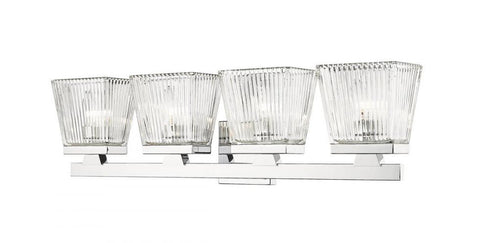Z-Lite Astor 4 Light Vanity in Brushed Nickel Finish Model: 1936-4V-BN