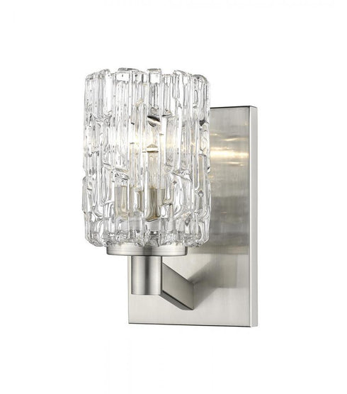 Z-Lite Aubrey 1 Light Wall Sconce in Brushed Nickel Finish Model: 1931-1S-BN