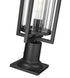 Z-Lite Aura 1 Light Outdoor Pier Mounted Fixture in Black Finish Model: 5013PHBR-533PM-BK