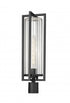 Z-Lite Aura 1 Light Outdoor Post Mount Fixture in Black Finish Model: 5013PHBR-BK