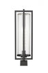 Z-Lite Aura 1 Light Outdoor Post Mount Fixture in Black Finish Model: 5013PHBS-BK