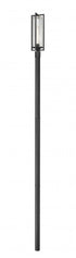 Z-Lite Aura 1 Light Outdoor Post Mounted Fixture in Black Finish Model: 5013PHBR-5009P120-BK
