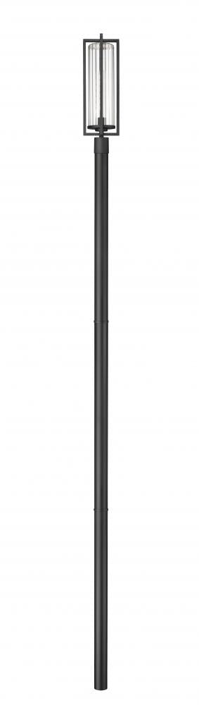 Z-Lite Aura 1 Light Outdoor Post Mounted Fixture in Black Finish Model: 5013PHBR-5009P120-BK