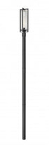 Z-Lite Aura 1 Light Outdoor Post Mounted Fixture in Black Finish Model: 5013PHBR-5009P96-BK