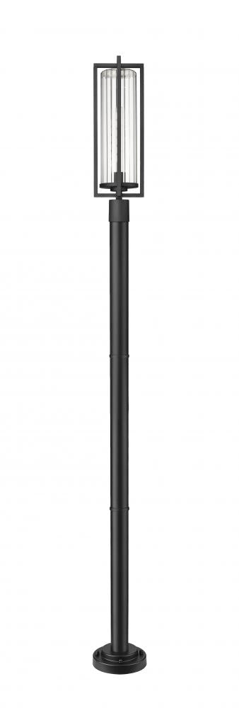Z-Lite Aura 1 Light Outdoor Post Mounted Fixture in Black Finish Model: 5013PHBR-5012P-BK