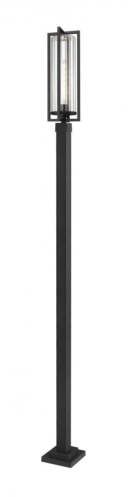 Z-Lite Aura 1 Light Outdoor Post Mounted Fixture in Black Finish Model: 5013PHBS-536P-BK