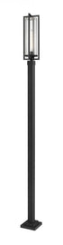 Z-Lite Aura 1 Light Outdoor Post Mounted Fixture in Black Finish Model: 5013PHBS-536P-BK