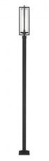 Z-Lite Aura 1 Light Outdoor Post Mounted Fixture in Black Finish Model: 5013PHBS-536P-BK