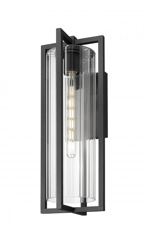 Z-Lite Aura 1 Light Outdoor Wall Light in Black Finish Model: 5013B-BK