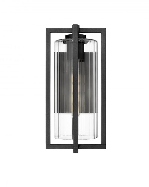 Z-Lite Aura 1 Light Outdoor Wall Light in Black Finish Model: 5013M-BK