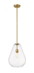 Z-Lite Ayra 1 Light Pendant in Brushed Nickel Finish Model: 488P12-BN