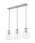 Z-Lite Ayra 3 Light Linear Chandelier in Brushed Nickel Finish Model: 488P8-3L-BN