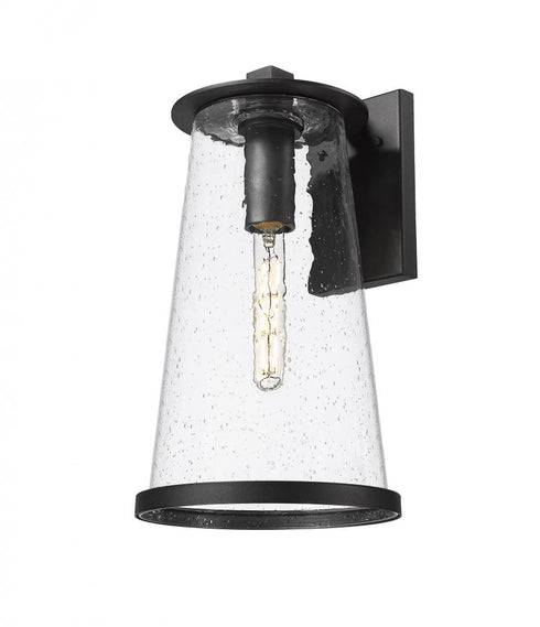 Z-Lite Bar Harbor 1 Light Outdoor Wall Light in Sand Black Finish Model: 5004B-BK