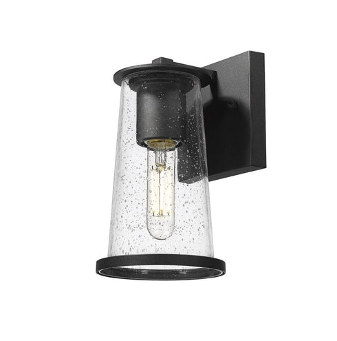 Z-Lite Bar Harbor 1 Light Outdoor Wall Light in Sand Black Finish Model: 5004S-BK