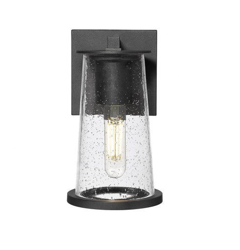 Z-Lite Bar Harbor 1 Light Outdoor Wall Light in Sand Black Finish Model: 5004S-BK