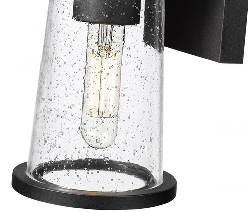 Z-Lite Bar Harbor 1 Light Outdoor Wall Light in Sand Black Finish Model: 5004S-BK
