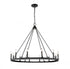 Z-Lite Barclay 12 Light Chandelier in Matte Black Finish Model: 482R-12MB