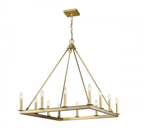 Z-Lite Barclay 12 Light Chandelier in Matte Black Finish Model: 482S-12MB