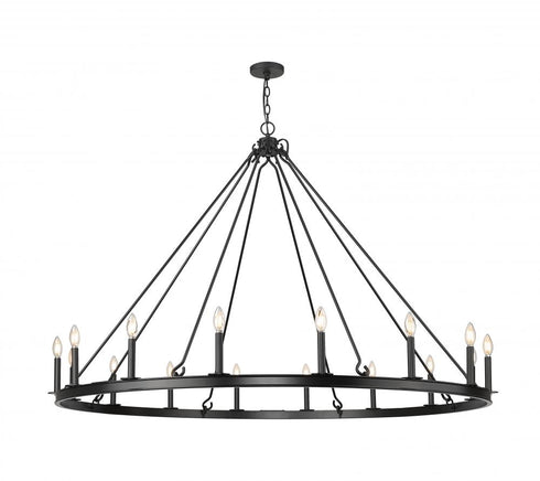 Z-Lite Barclay 16 Light Chandelier in Matte Black Finish Model: 482R-16MB