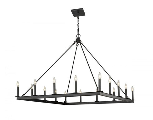 Z-Lite Barclay 16 Light Chandelier in Matte Black Finish Model: 482S-16MB