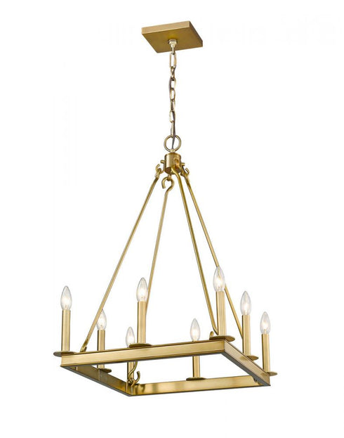Z-Lite Barclay 8 Light Chandelier in Matte Black Finish Model: 482S-8-20MB