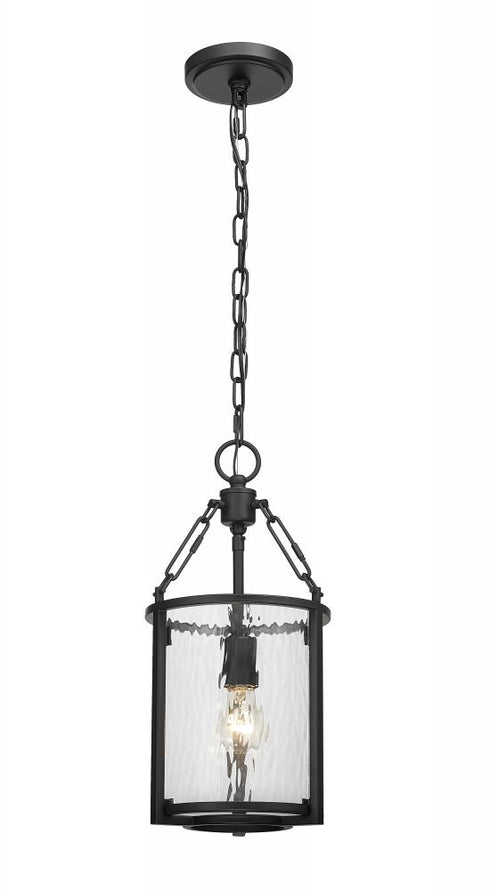 Z-Lite Barrington 1 Light Pendant in Matte Black Finish Model: 346P8-MB
