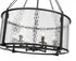 Z-Lite Barrington 6 Light Chandelier in Matte Black Finish Model: 346P26-MB